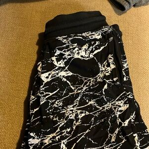 Black and white shorts